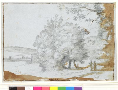 Zonnig landschap met bomen door Claude Lorrain